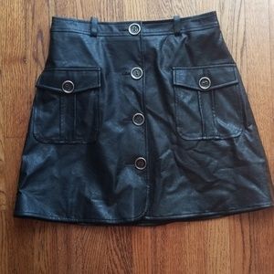 Majorelle Faux Leather Mini skirt